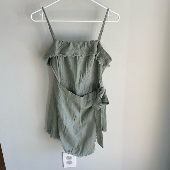 Princess Polly Rally Playsuit Khaki Sage Green Romper - US Size 6 - NWT - Picture 6 of 14